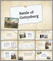 Battle Of Gettysburg PowerPoint and Google Slides Themes