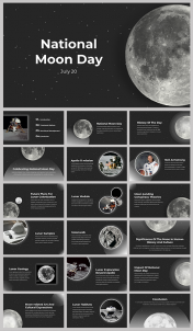 National Moon Day PowerPoint and Google Slides Themes