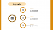 Awesome Editable Agenda PPT Template With Three Nodes