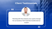 Client Testimonial PowerPoint and Google Slides Templates