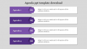 Get Our Predesigned Agenda PPT Template Download Slides