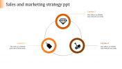 Attractive Sales And Marketing Strategy PPT With Three Nodes