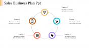 A five noded sales business plan PPT