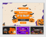 Creative Halloween Sale Banner PPT And Google Slides Themes