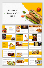 Best 15 Famous Foods of the USA PPT And Google Slides Themes