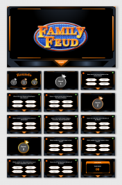 Editable Family Feud With Questions And Answers PowerPoint