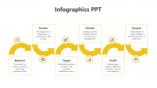 Arrow Infographics PPT And Google Slides With 6 Nodes