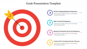 4 Nodes Goals PPT Presentation Template and Google Slides