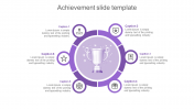 Innovative Achievement Slide Template In Purple Color