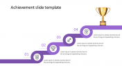 Attractive Achievement Slide Template In Purple Color