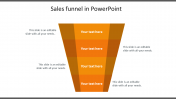 Amazing Sales Funnel Template PowerPoint In Orange Color