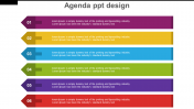 Multicolor Arrow Agenda PPT design