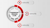Awesome Process Flow PPT Template With Gear Model Slide