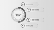 Gearwheel Process Flow PPT Template-4 Grey Presentation