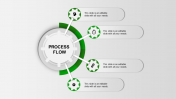 Creative Process Flow PPT Template With Gear Model Slide