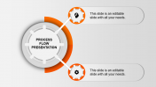 Great Orange Process Flow PPT Template Slide Design