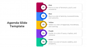 Creative Agenda PPT And Google Slides Template With 5 Node