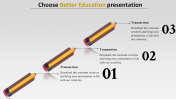 Creative PPT Template For Education Along With Pencil