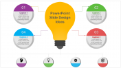 Elegant PowerPoint Slide Design Ideas In Bulb Model