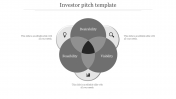 Investor Pitch Template With Venn Diagram Presentation