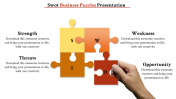SWOT Analysis PowerPoint Presentation - Puzzle Model