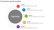 Agenda PowerPoint Template for Presentation - Five Node