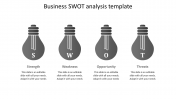 Affordable Business SWOT Analysis Template In Grey Color