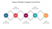 Editable Project Timeline PowerPoint Template - Five Nodes