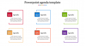 6 Noded Agenda PowerPoint Template and Google Slide