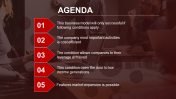 Agenda Google Slides and Template PowerPoint - Five Node
