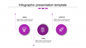 Awesome Infographic Template PowerPoint with Three Nodes
