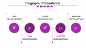 Attractive Infographic Template PowerPoint With Five Nodes