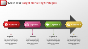 Target Marketing Strategies PowerPioint slide with Four Nodes