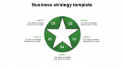 Our Predesigned Business Strategy Template In Green Color