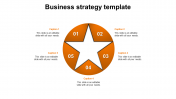 Best Business Strategy Template With Five Nodes Slide