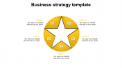 Creative Business Strategy Template In Yellow Color Slide