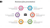 Best Business Plan Presentation Template - Hexagon Shape