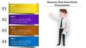 Business Plan Powerpoint with silhouette	
