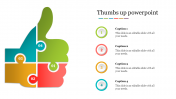  Thumbs Up PowerPoint PPT Template With Four Nodes
