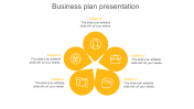 Stunning Business Plan PowerPoint Example Model 5-Node