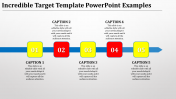 Trustable Five Node Target Template PowerPoint Presentation
