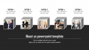 Elegant About Us PowerPoint Template In Grey Color
