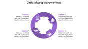 Amazing Circle Infographic PowerPoint In Purple Color