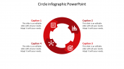 Attractive Circle Infographic PowerPoint In Red Color