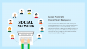 Stunning Social Network PowerPoint Presentation Template 