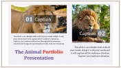 Animal Portfolio PowerPoint Template and Google Slides