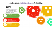 Multi-color Rotating Gears PowerPoint Template and Google Slides
