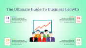 Incredible Business Growth PPT Templates-Green Background