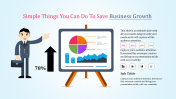 Attractive Business Growth PPT Templates In Blue Background