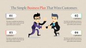 Effective Business Plan PPT Slide Template-Four Node